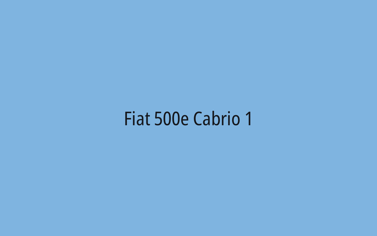 Fiat 500e Cabrio